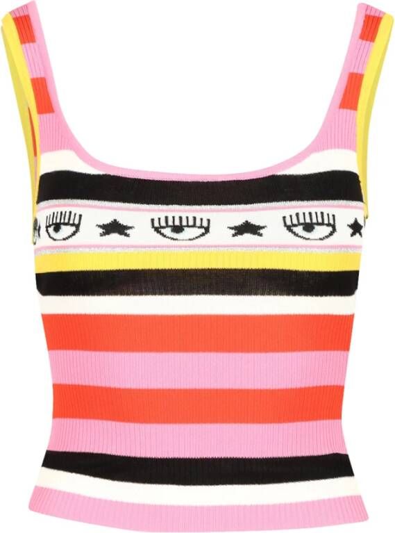 Chiara Ferragni Collection Stijlvolle Top met Viscose-Polyester Mix Multicolor Dames