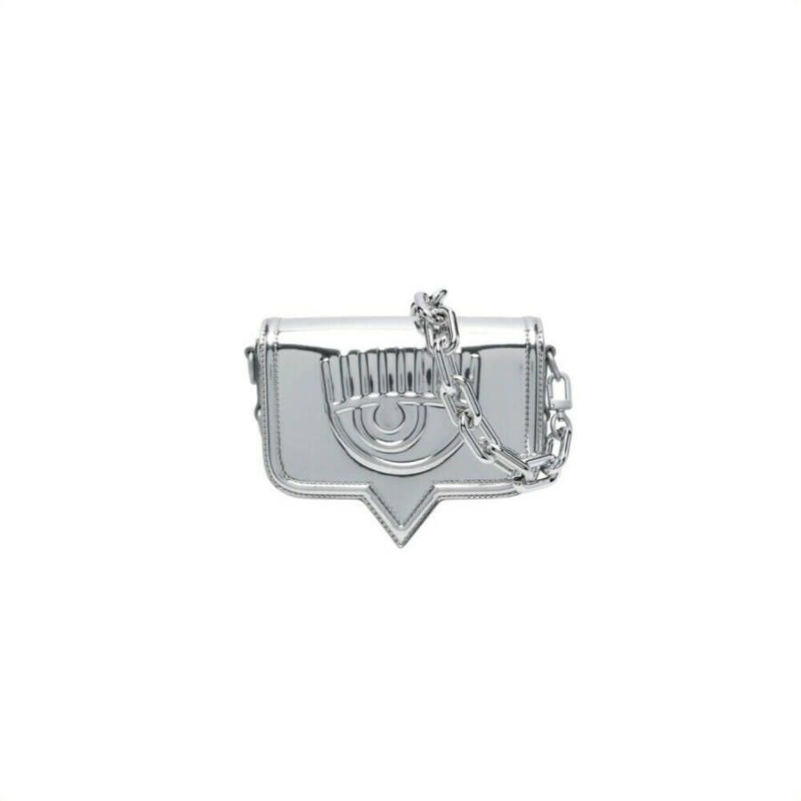 Chiara Ferragni Collection Chiara Ferragni Eyike Mirror Small Silver Crossbody Bag Grijs Dames