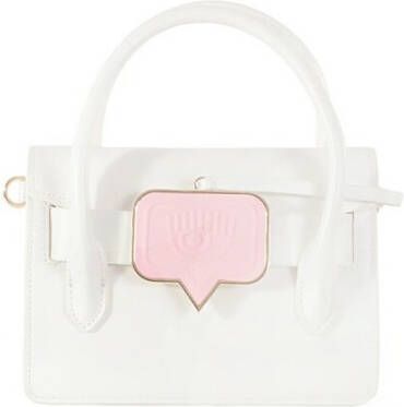 Chiara Ferragni Collection Borsa a mano con tracolla in maglia chain e charm con placca di metallo logata donna Chiara Ferragni 73Sb4Bi2-Zs517 Bianco Wit Dames