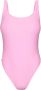 Chiara Ferragni Collection Eendelig badpakStretch Fabric Swimsuit with Logo Pink Dames - Thumbnail 1