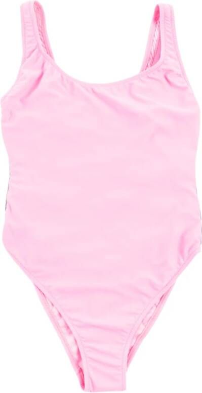 Chiara Ferragni Collection Eendelig badpakStretch Fabric Swimsuit with Logo Pink Dames