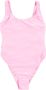 Chiara Ferragni Collection Eendelig badpakStretch Fabric Swimsuit with Logo Pink Dames - Thumbnail 3
