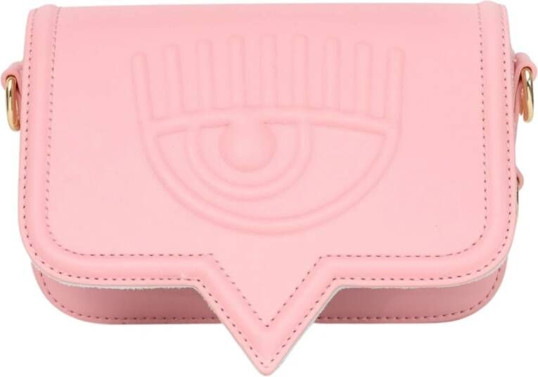 Chiara Ferragni Collection Logo Schoudertassen met Afneembare Band Pink Dames