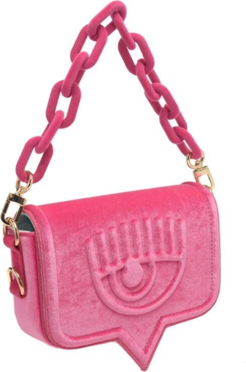 Chiara Ferragni Collection Eyelike small velvet Roze Dames