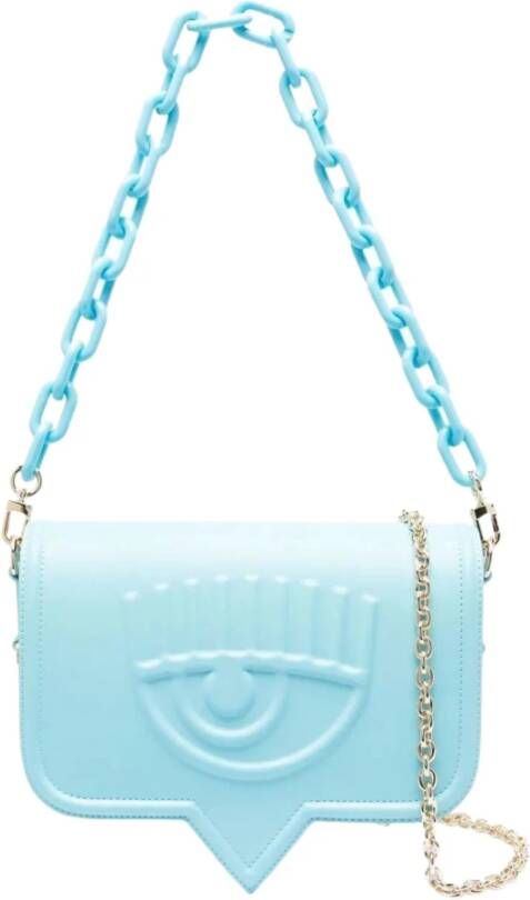 Chiara Ferragni Collection Eyelike Turquoise Schoudertas Blauw Dames