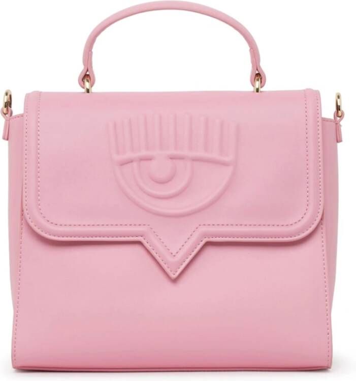 Chiara Ferragni Collection Synthetische Handtas met Logo Pink Dames