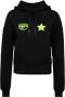 Chiara Ferragni Collection Hooded Cotton Sweatshirt With Eyestar Zwart Dames - Thumbnail 1
