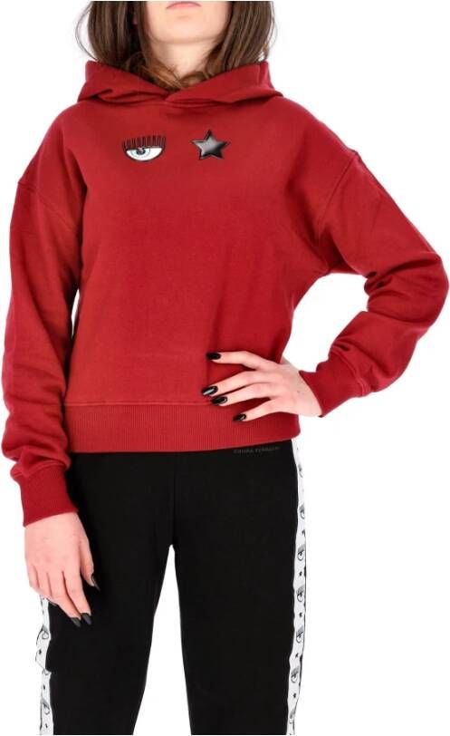 Chiara Ferragni Collection Hooded sweatshirt en logo donna chiara ferragni 73Cbit07-cft07 rood Dames
