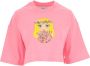 Chiara Ferragni Collection T-shirt 631 Mascotte Peace Jersey 160 CO Roze Dames - Thumbnail 1