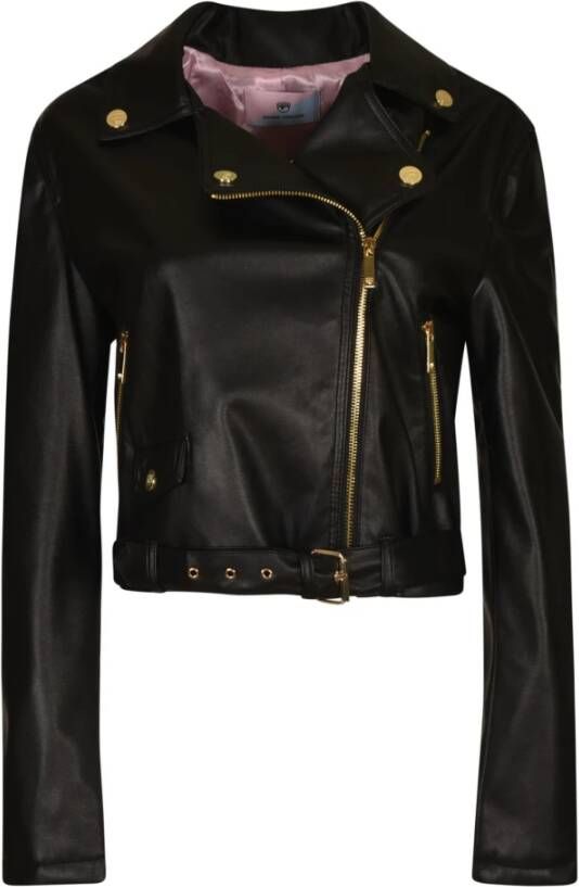 Chiara Ferragni Collection Leather Jackets Zwart Dames