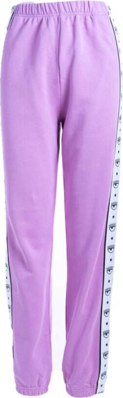 Chiara Ferragni Collection Logomania Tape Sweatpants Purple Dames