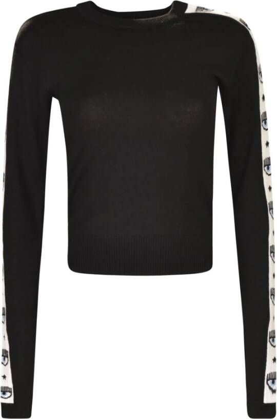 Chiara Ferragni Collection Truien met ronde hals Black Dames