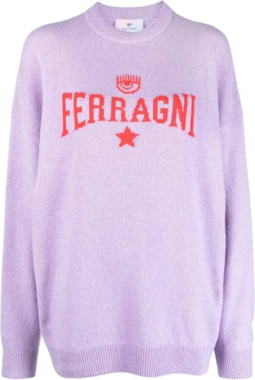 Chiara Ferragni Collection Paarse Sweaters Stijlvol en Trendy Purple Dames