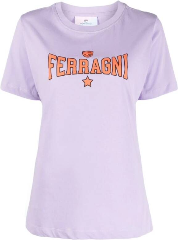 Chiara Ferragni Collection Paarse T-shirts en Polos van Chiara Ferragni Purple Dames