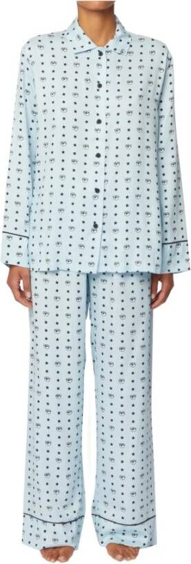 Chiara Ferragni Collection Pajamas Logomania Blauw Dames