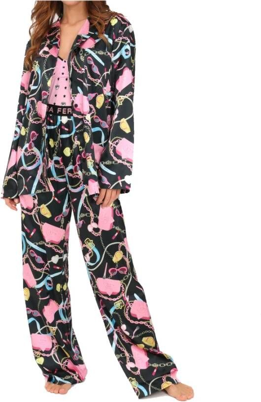 Chiara Ferragni Collection Printed Pajamas Set Zwart Dames