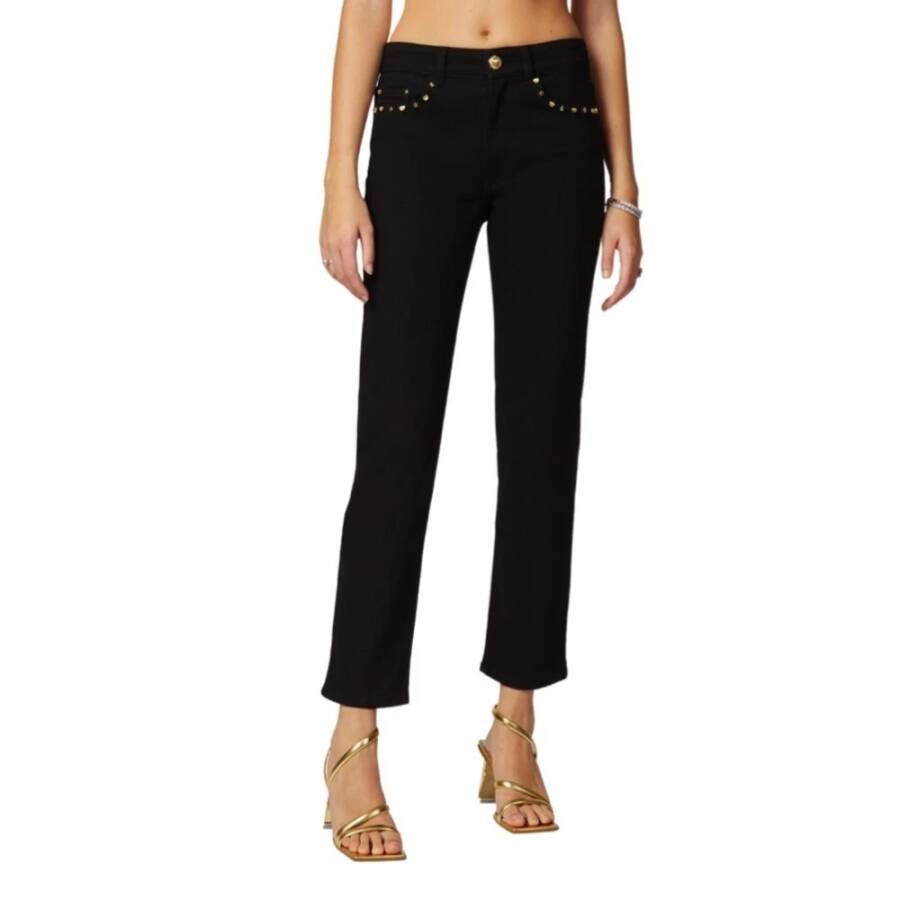 Chiara Ferragni Collection Trousers 5Pocket 505 Reg. Studs Black Dames