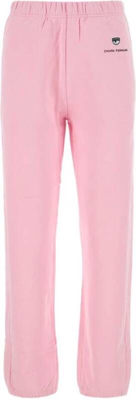 Chiara Ferragni Collection Roze katoenen joggers Stijlvol en comfortabel Roze Dames