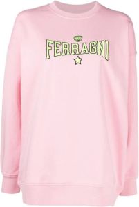 Chiara Ferragni Collection Roze katoenen sweatshirt Roze Dames