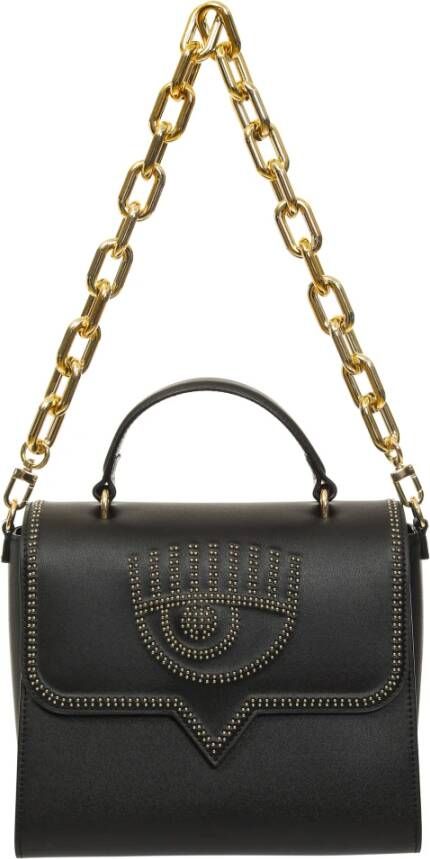 Chiara Ferragni Collection Borsa con borchie e motivo Eyelike donna Chiara Ferragni 73Sb4Ba6-Zs518 Nero Oro Zwart Dames