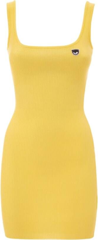 Chiara Ferragni Collection Short Dresses Yellow Dames