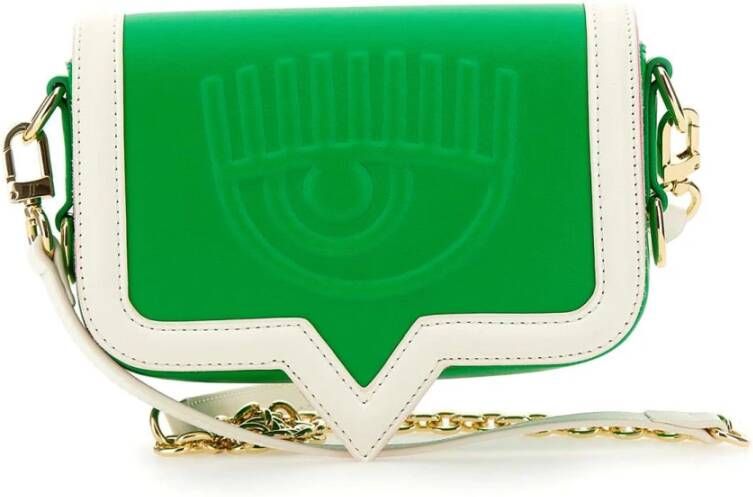 Chiara Ferragni Collection Dames Schoudertas Magnetische Knoop Ooglogo Green Dames