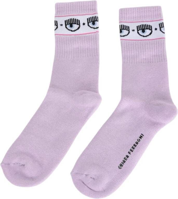 Chiara Ferragni Collection Logomania Socks Paars Dames