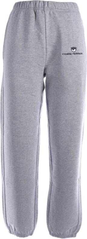 Chiara Ferragni Collection Sweatpants With Basic Logo Grijs Dames