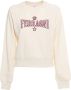 Chiara Ferragni Collection Crèmekleurige katoenen trui met geborduurd logo Beige Dames - Thumbnail 5