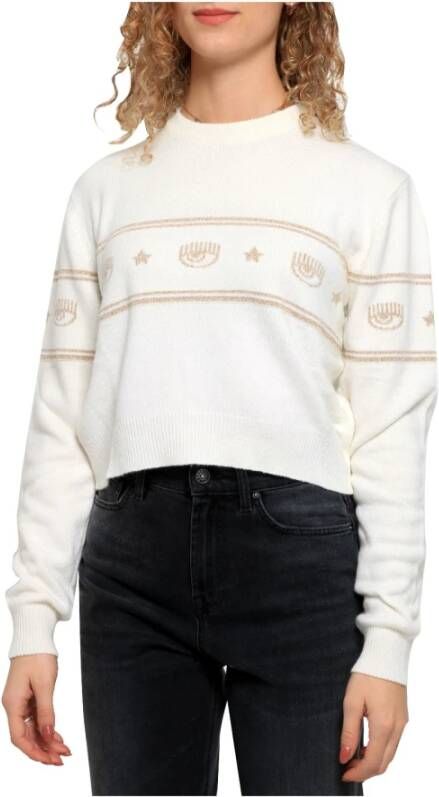Chiara Ferragni Collection Chiara Ferragni Sweaters Cream Beige Dames