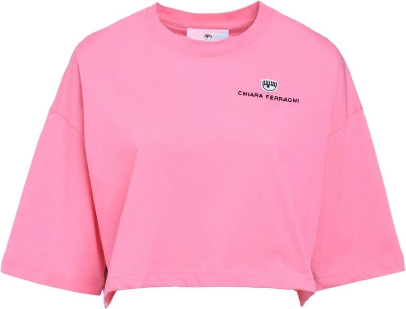 Chiara Ferragni Collection T-shirt 631 Logo Clic Jersey 160 CO Roze Dames