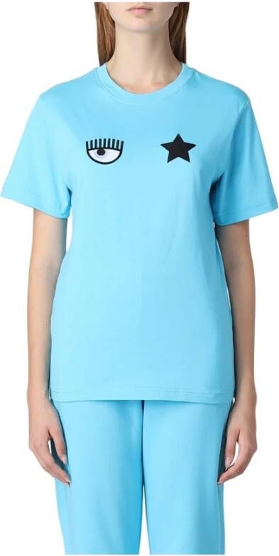 Chiara Ferragni Collection T-Shirts Blauw Dames