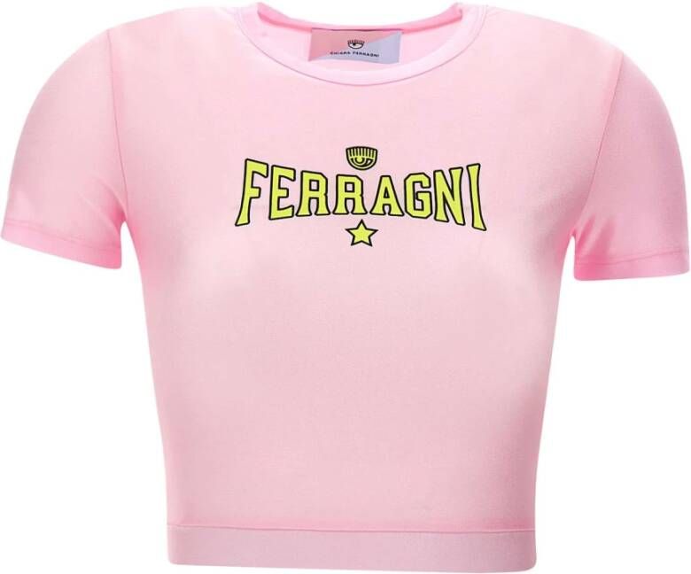 Chiara Ferragni Collection Roze Crop Top Pink Dames