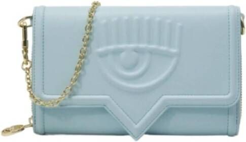 Chiara Ferragni Collection Chiara Ferragni Eyelike Light Blue Crossbody Wallet Blauw Dames