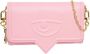 Chiara Ferragni Collection Roze Logo Eyelike Portemonnee met Afneembare Schouderband Roze Dames - Thumbnail 1