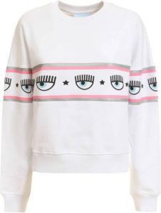 Chiara Ferragni Collection Wit katoenen sweatshirt Wit Dames