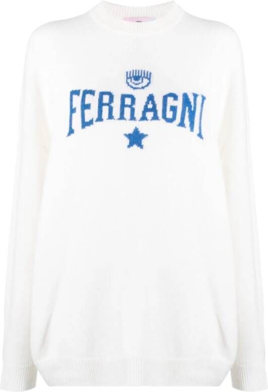 Chiara Ferragni Collection Witte Sweatshirts voor Dames Aw23 White Dames