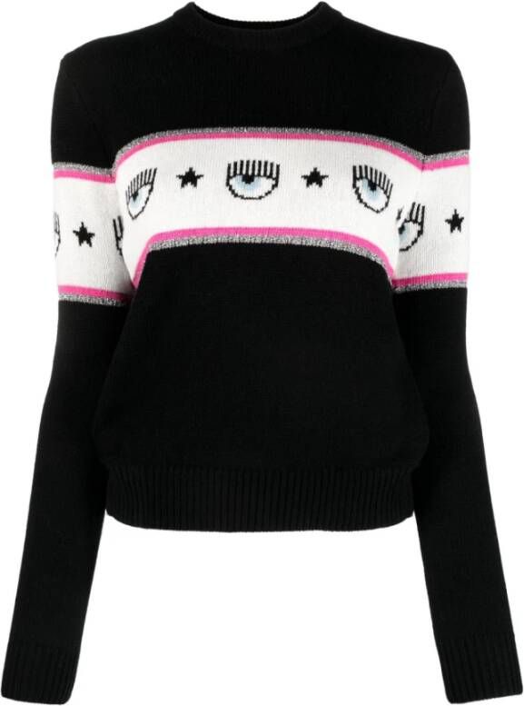 Chiara Ferragni Collection Zwarte Sweaters van Chiara Ferragni Zwart Dames