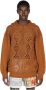 Children Of The Discordance Gebreide katoenen hoodie Brown Heren - Thumbnail 1