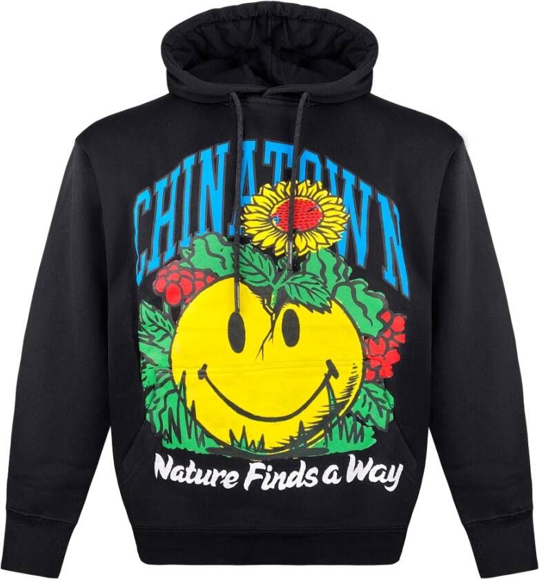 Chinatown Market Hoodie Smiley Planter Zwart Heren