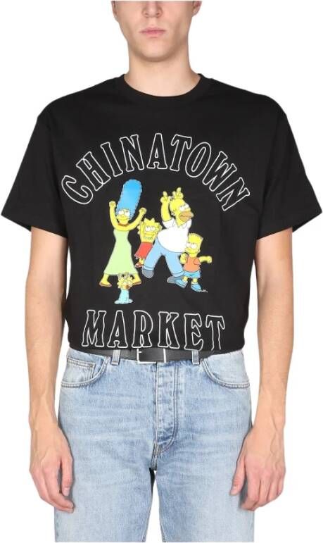 Chinatown Market Simpson Family T-shirt Zwart Heren