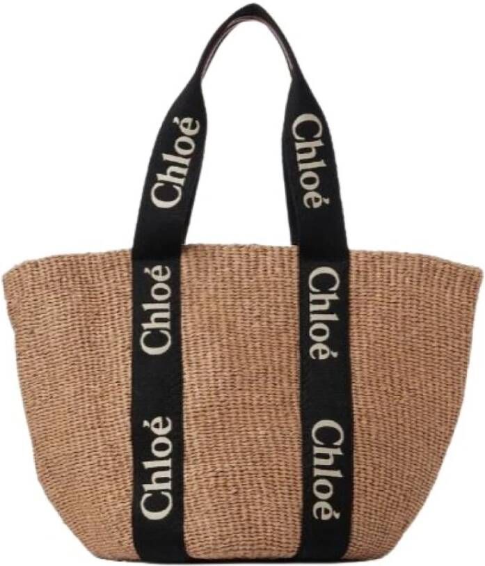 Chloé Beige Geborduurde Mandtas Beige Dames