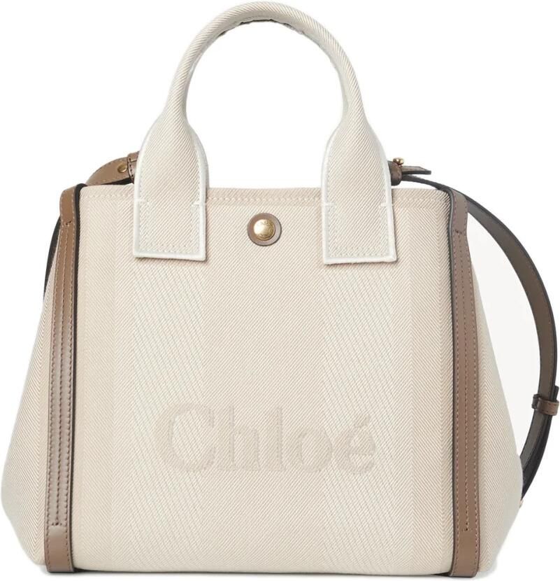 Chloé Beige Schoudertas met Drukknoopsluiting Beige Dames - Foto 5