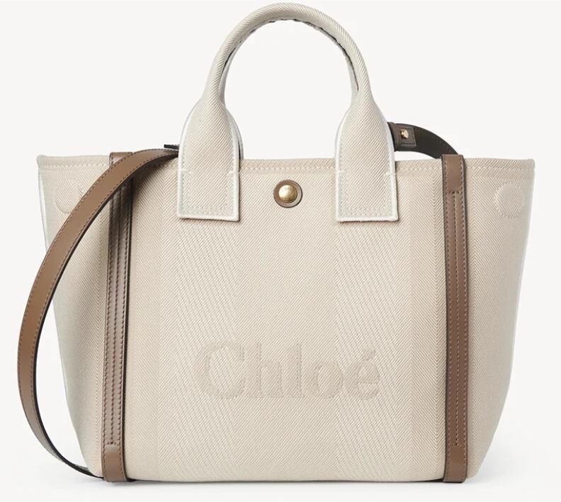 Chloé Beige Schoudertas met Drukknoopsluiting Beige Dames - Foto 11