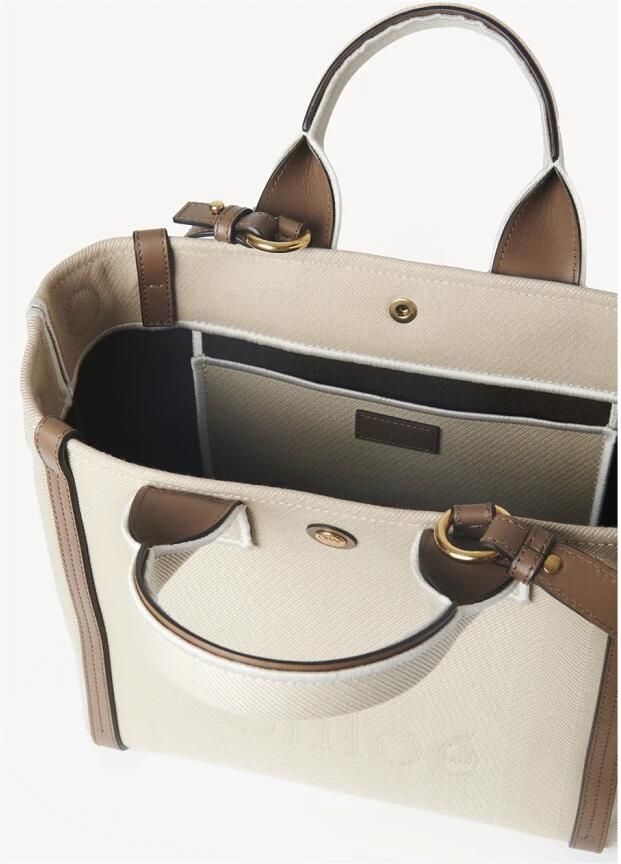 Chloé Beige Schoudertas met Drukknoopsluiting Beige Dames - Foto 16