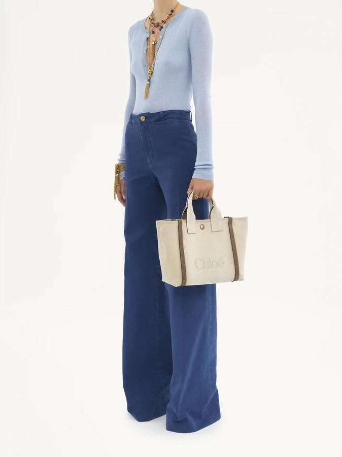 Chloé Beige Schoudertas met Drukknoopsluiting Beige Dames - Foto 9