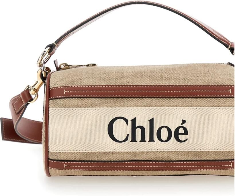 Chloé Bruin Beige Crossbody Tas Canvas Leer Beige Dames - Foto 2