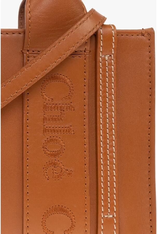 Chloé Crossbody bags Woody Mini Tote Bag Calfskin in cognac - Foto 8