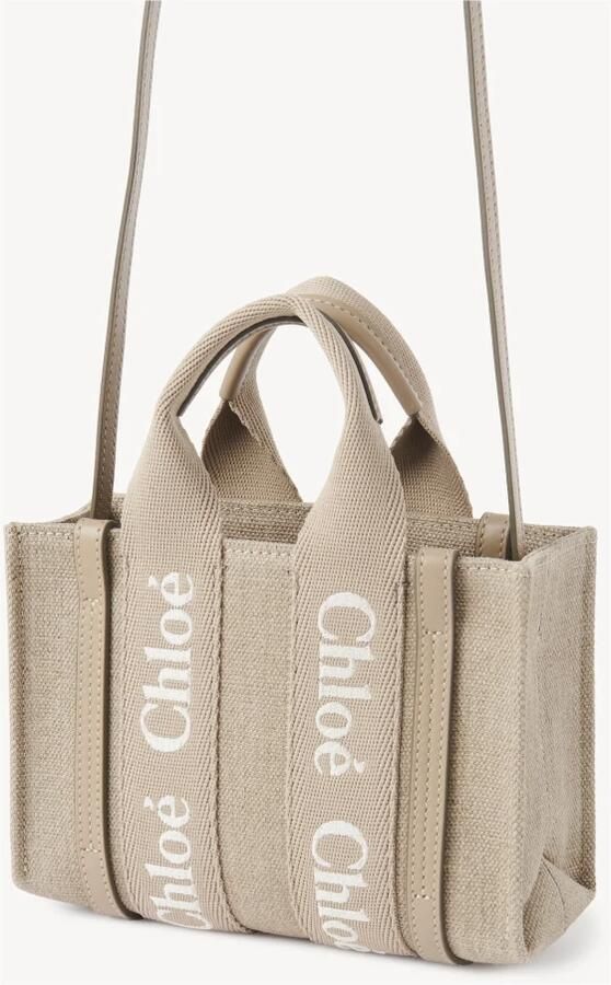Chloé Geborduurde Mini Tote Tas in Beige Dames - Foto 6