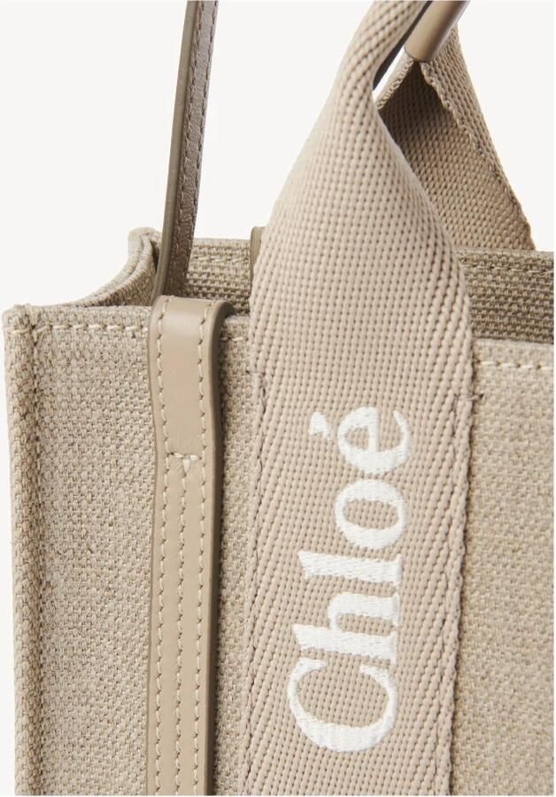 Chloé Geborduurde Mini Tote Tas in Beige Dames - Foto 4